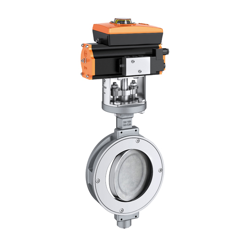 Pneumatic three eccentric butterfly valve